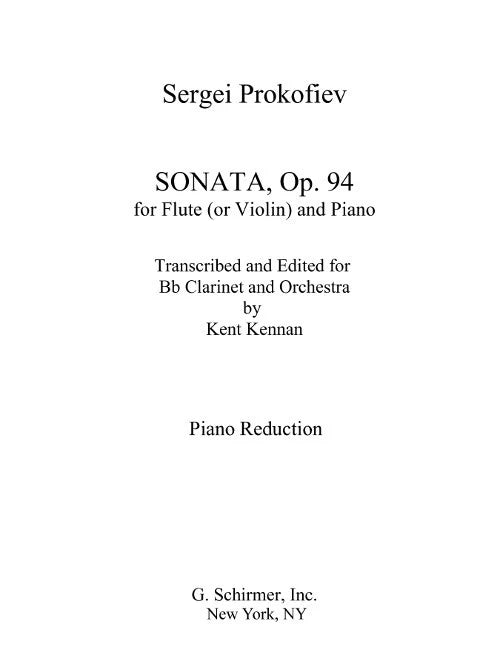 Prokofiev: Clarinet Sonata, Op. 94