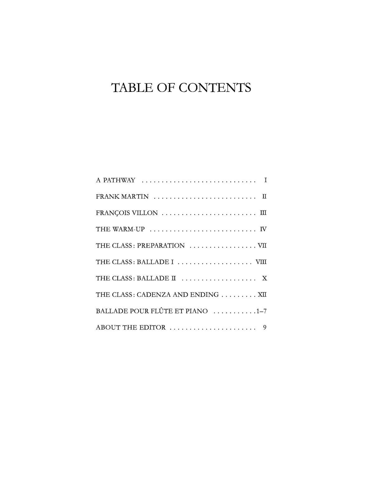 F. Martin: Ballade for Flute and Piano