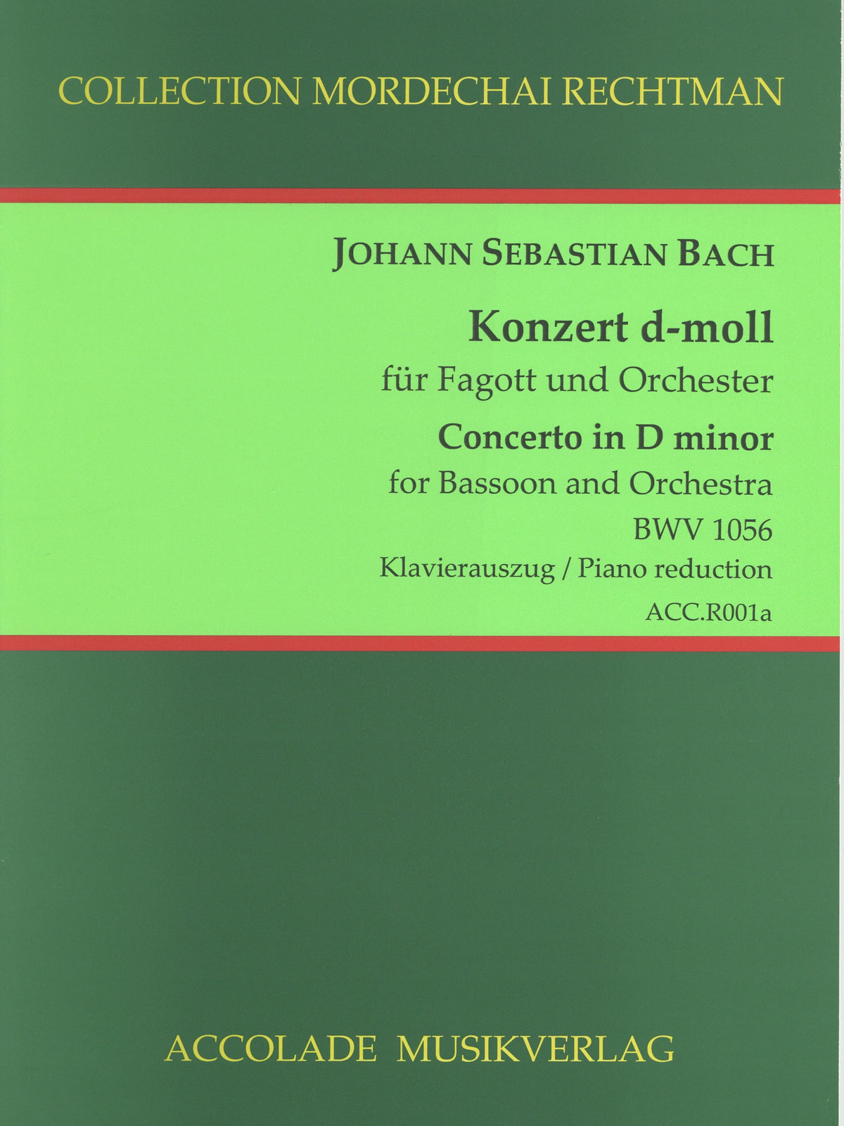 Bach: Concerto in D Minor, BWV 1056 (arr. for bassoon)