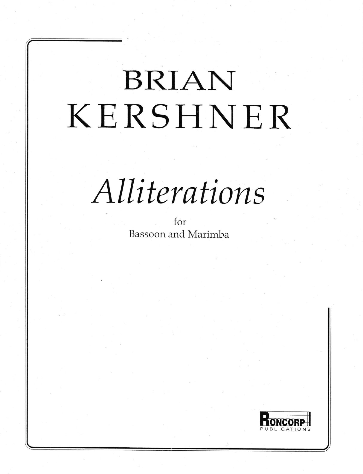 Kershner: Alliterations
