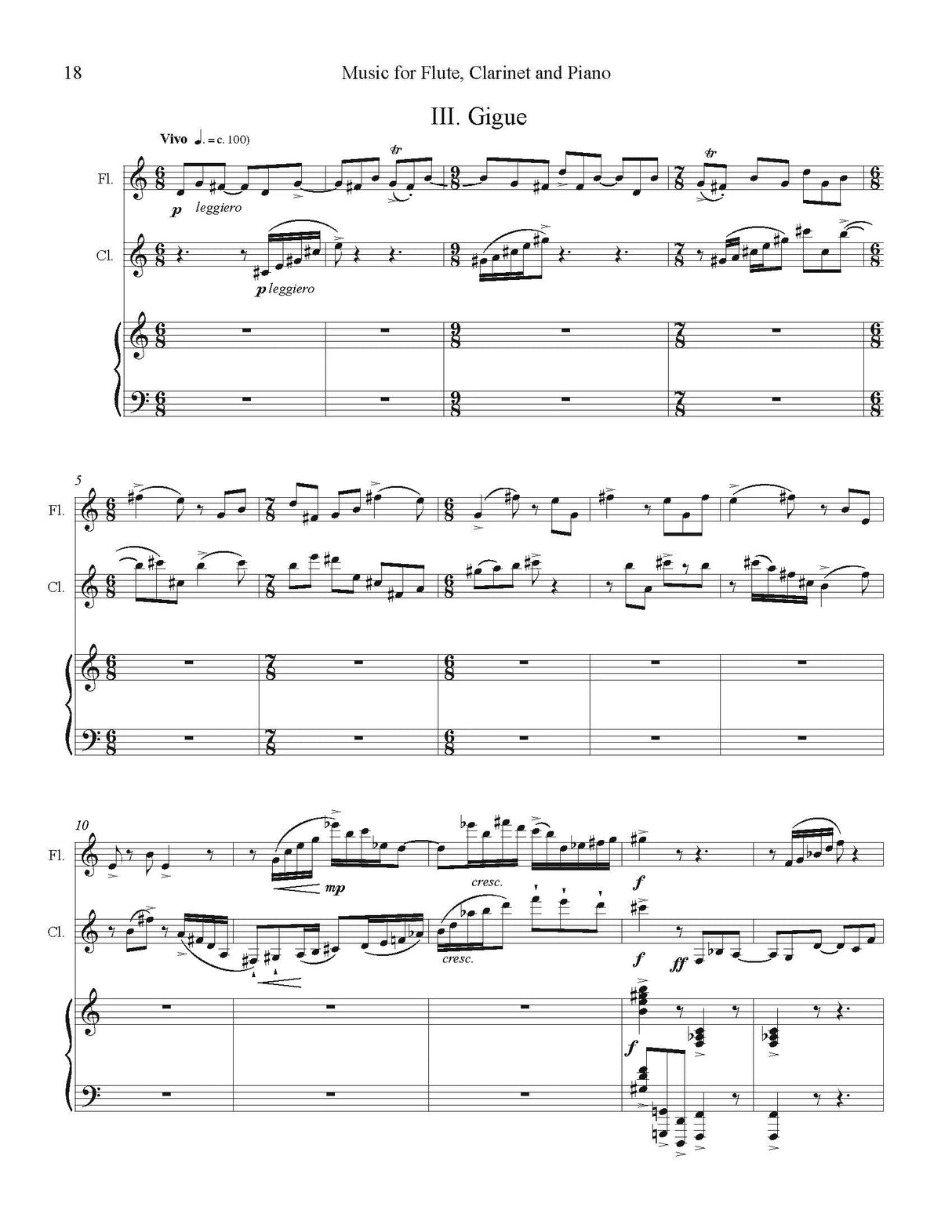 Shawn: Music for Flute, Clarinet, & Piano