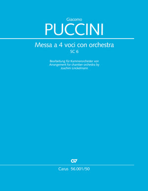 Puccini: Messa a 4 voci con orchestra (Messa di Gloria) (arr. for chamber orchestra)
