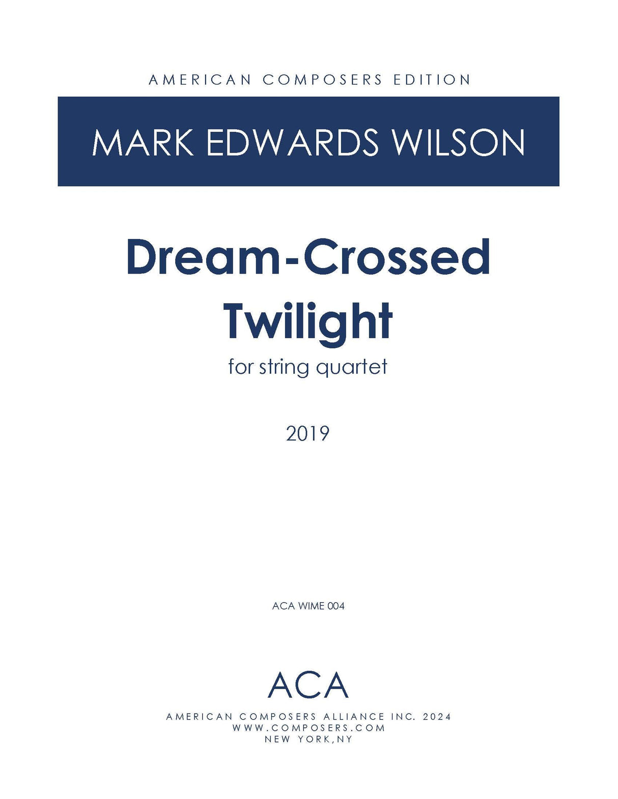 Wilson: Dream-Crossed Twilight