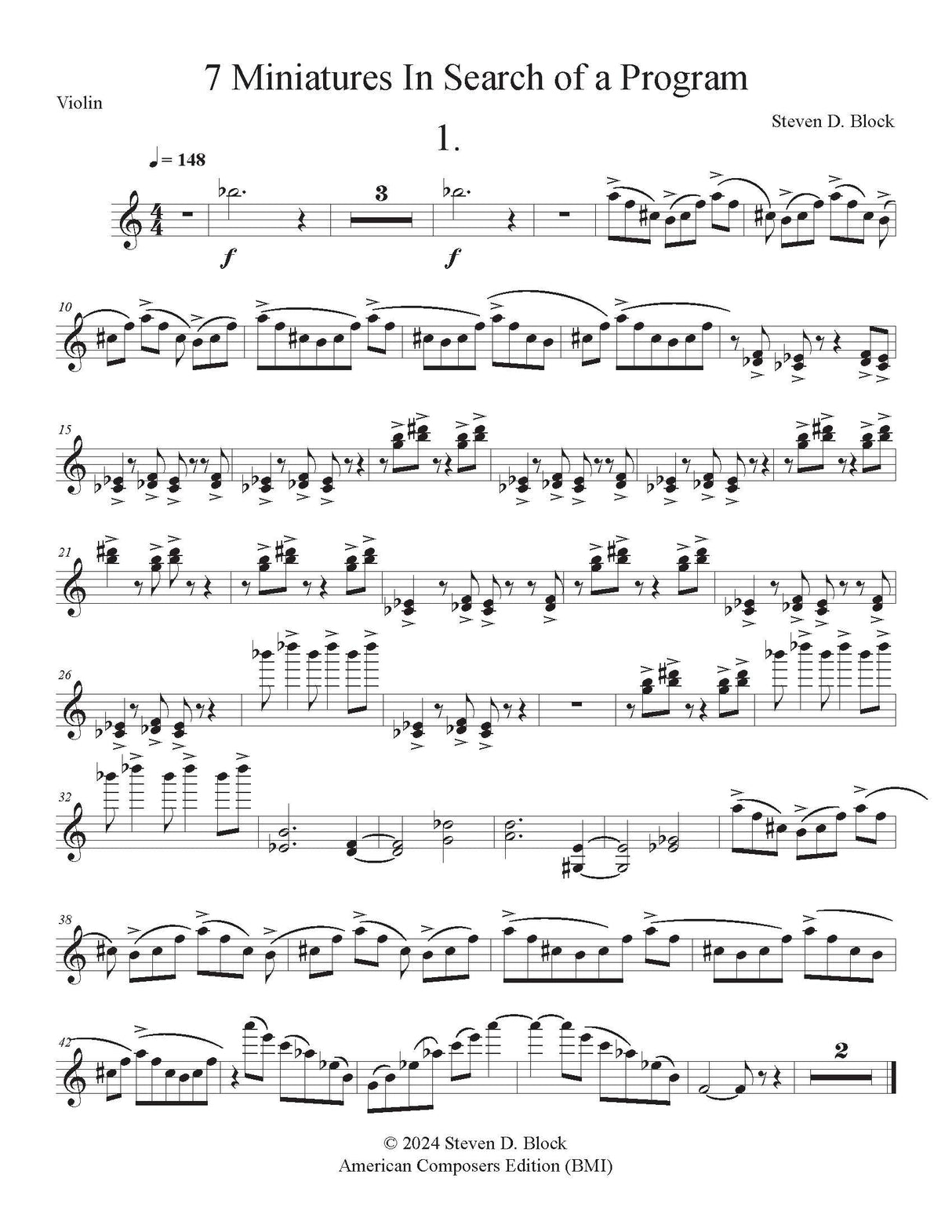 Block: 7 Miniatures in Search of a Program