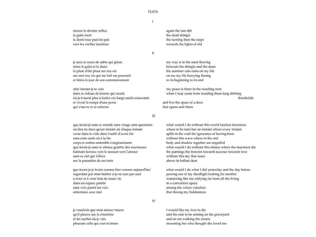 Schober: Four Poems of Samuel Beckett