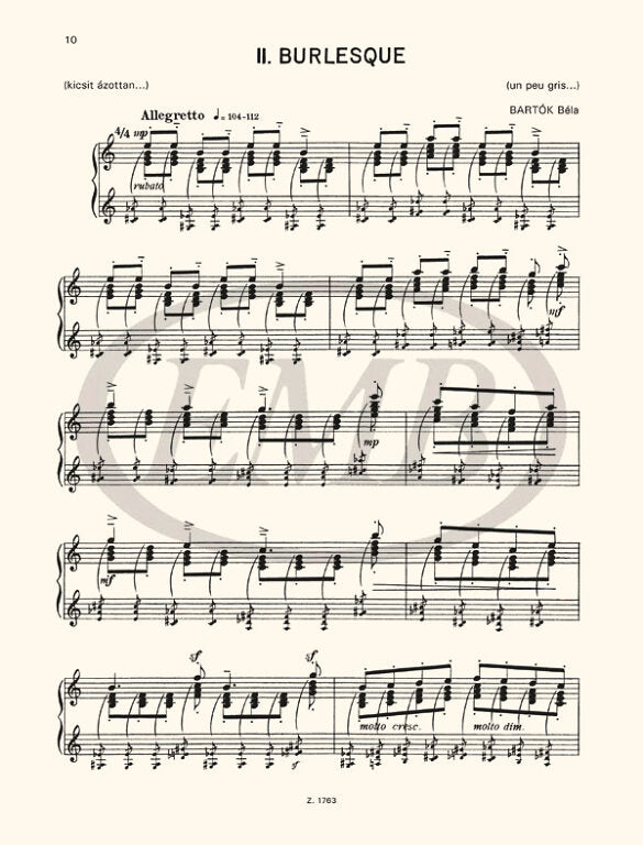 Bartók: Three Burlesques, Op. 8c, Sz. 47, BB 55