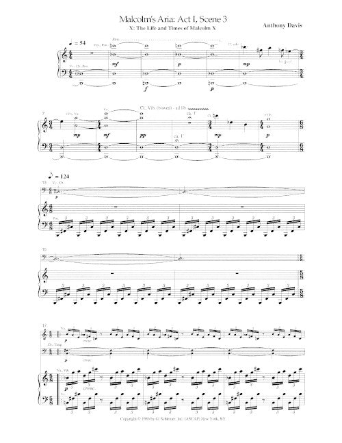 Davis: Malcolm's Prison Aria from X