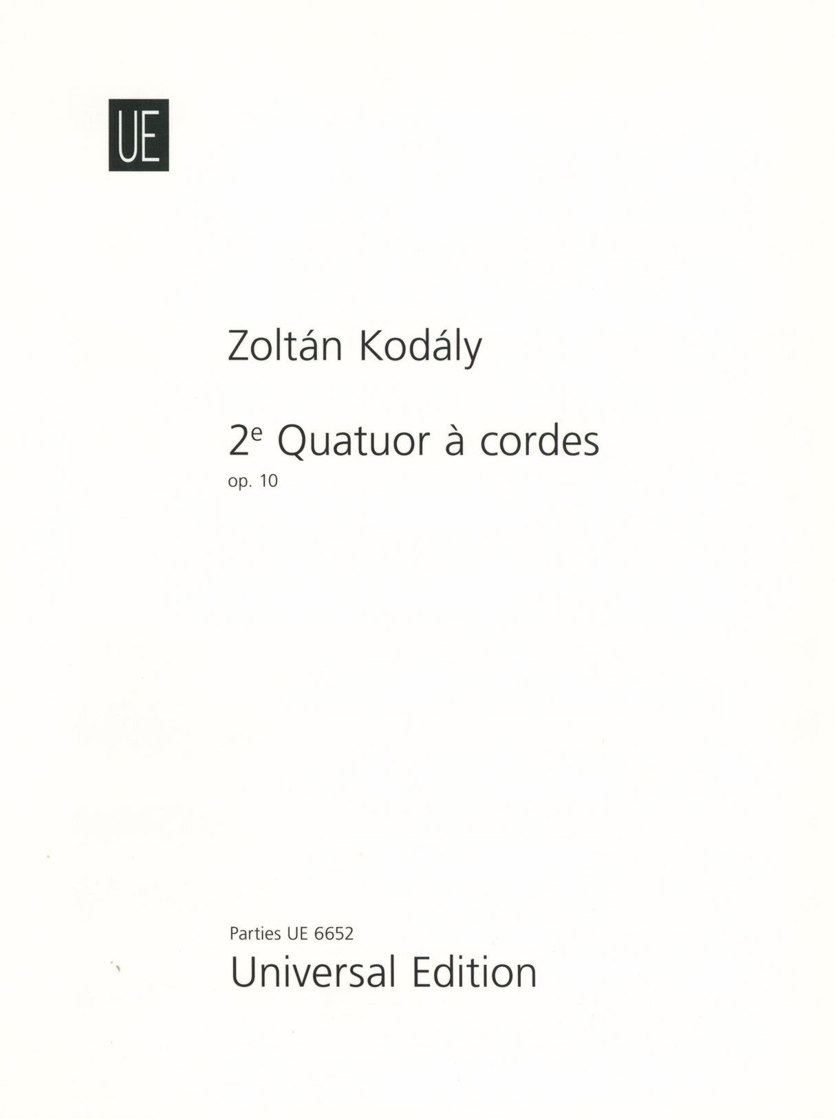Kodály: String Quartet No. 2, Op. 10
