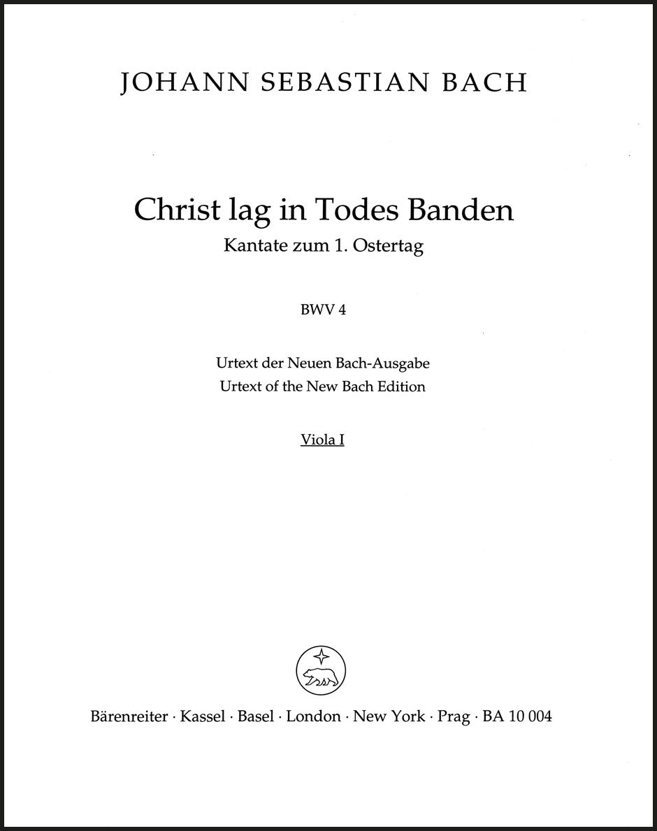 Bach: Christ lag in Todes Banden, BWV 4