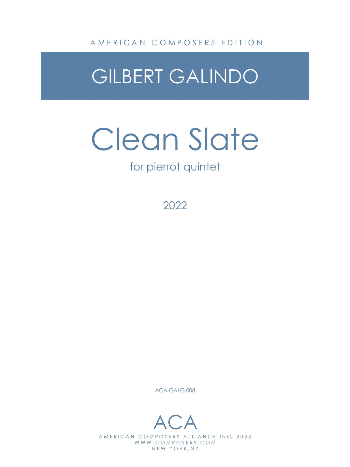 Galindo: Clean Slate