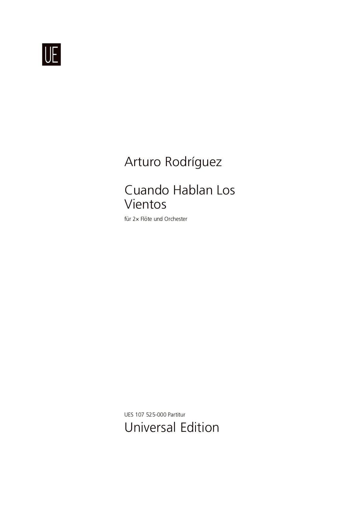 A. Rodríguez: Cuando Hablan Los Vientos (Version for 2 Flutes & Orchestra)