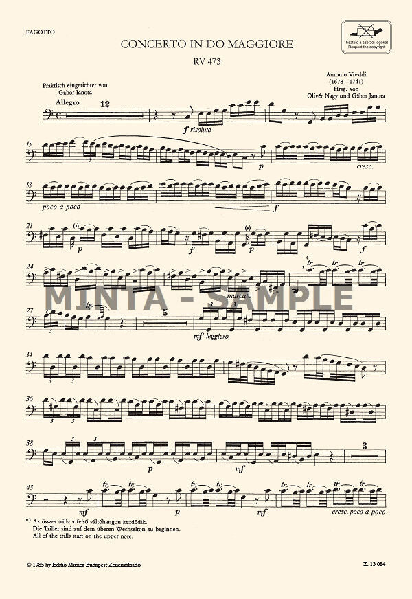 Vivaldi: Bassoon Concerto in C Major, RV 473