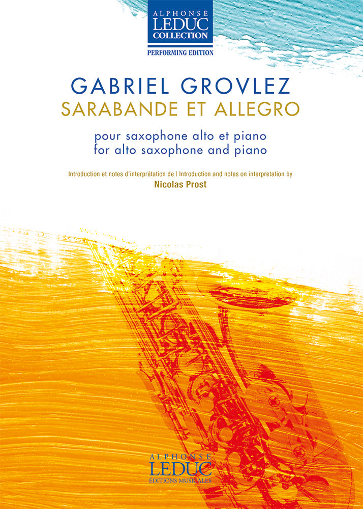 Grovlez: Sarabande et allegro (arr. for alto sax)