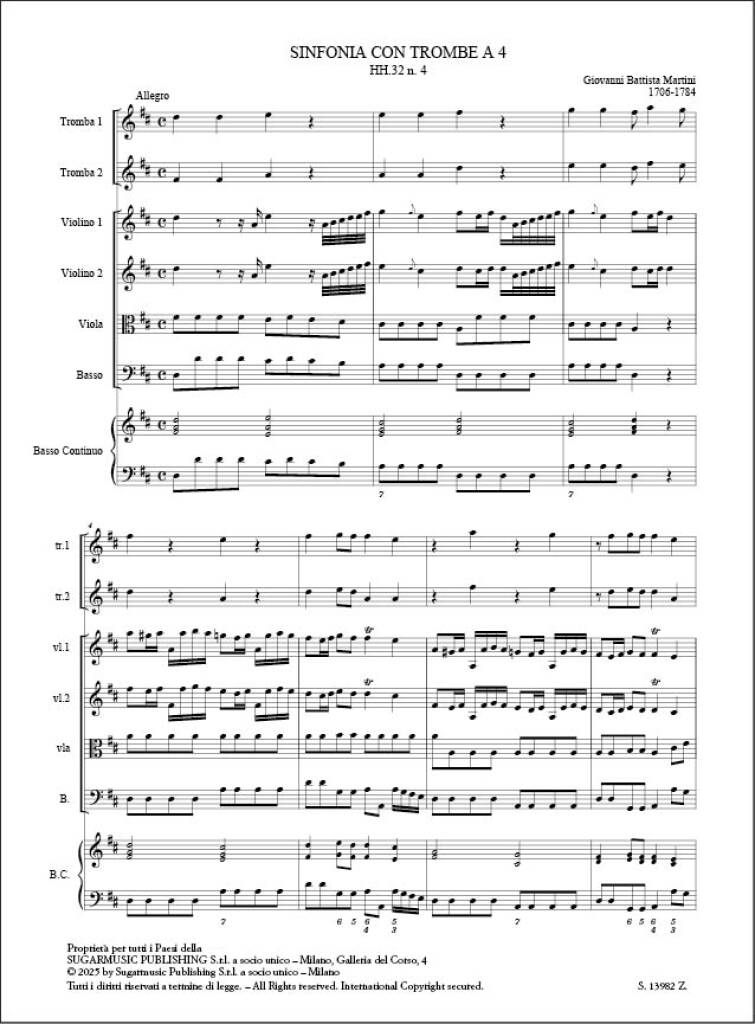 Martini: Sinfonia for Trumpets in D Major, HH.32, No. 4
