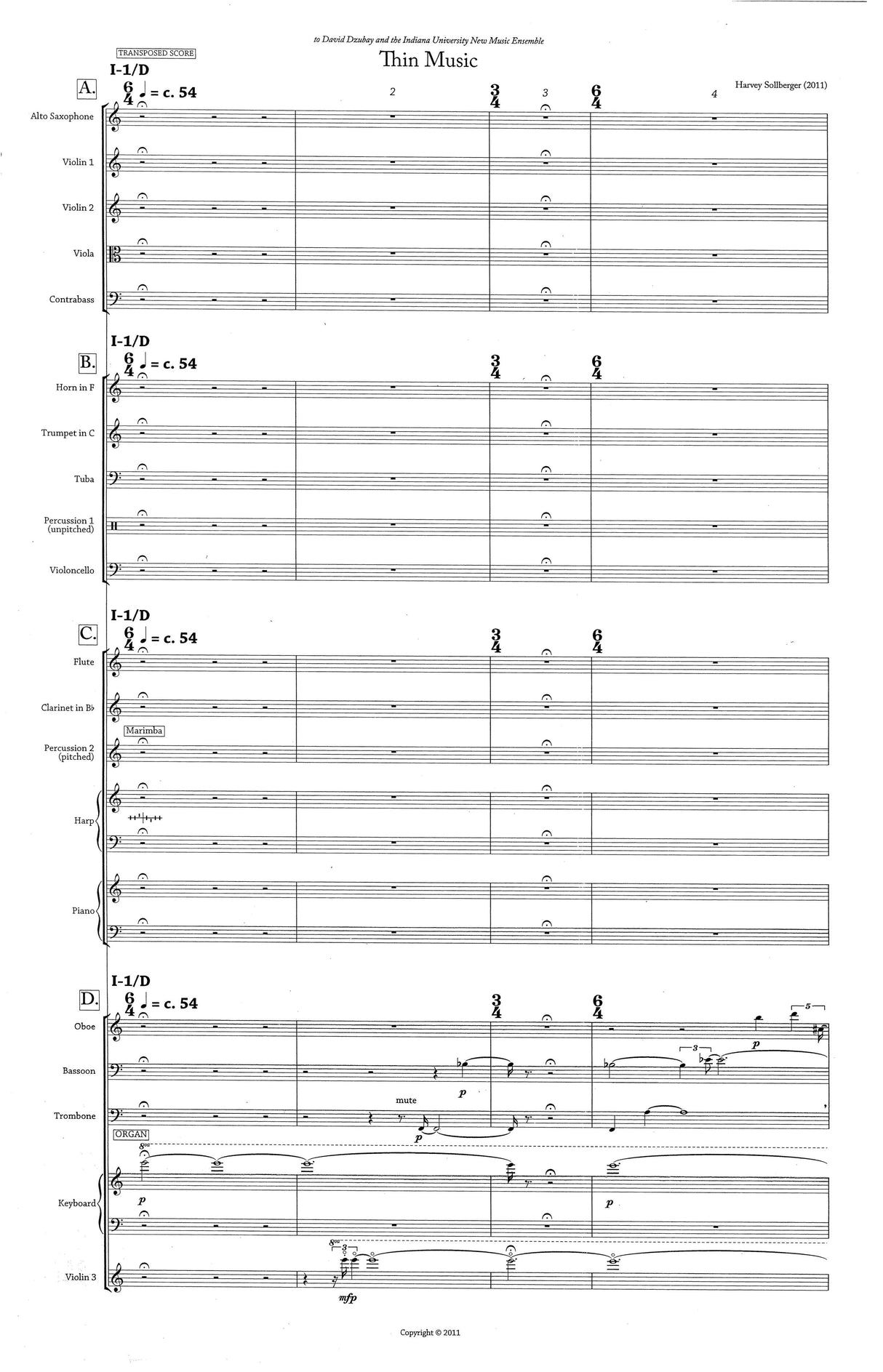 Sollberger: Thin Music / Thick Music