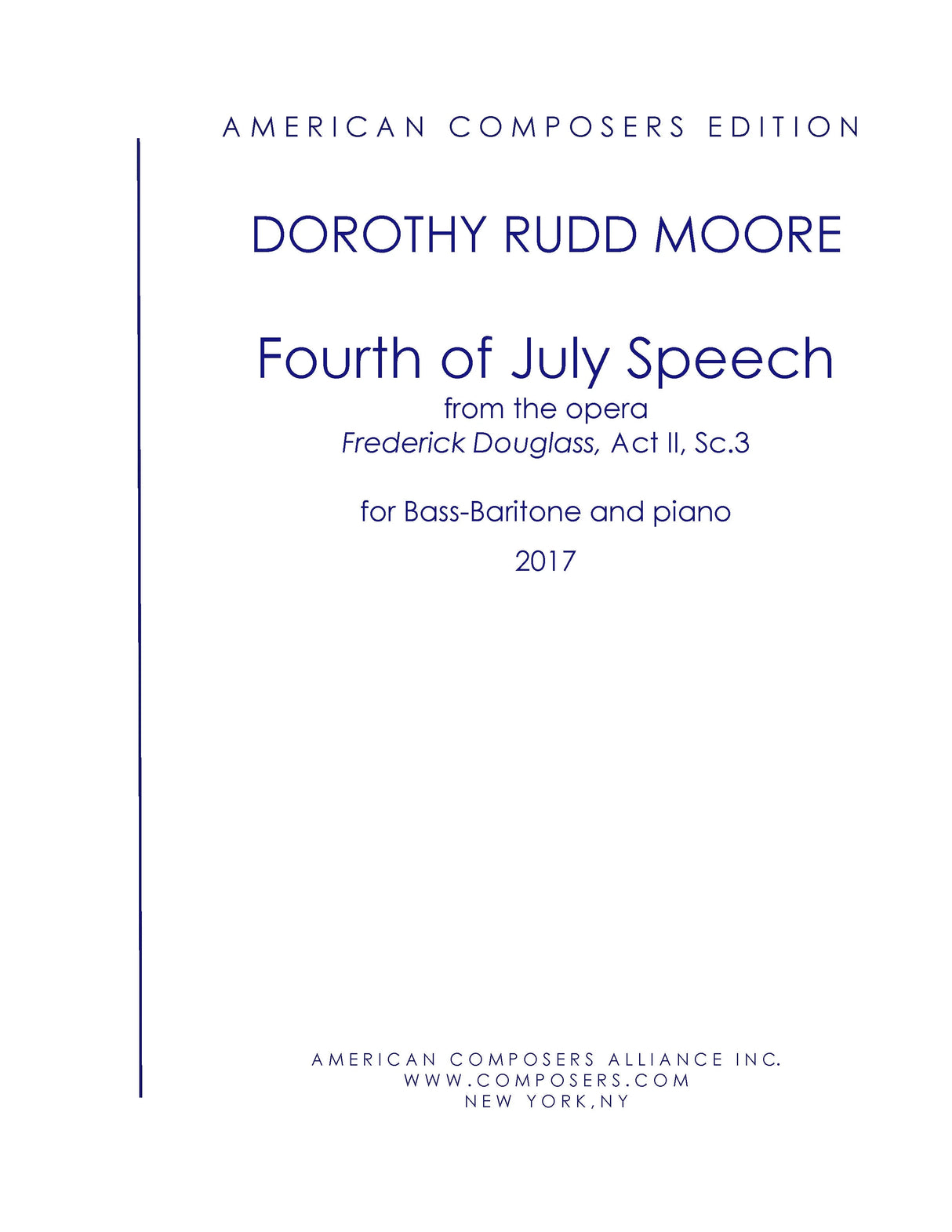 D.R. Moore: Fourth of July Speech from "Frederick Douglass"