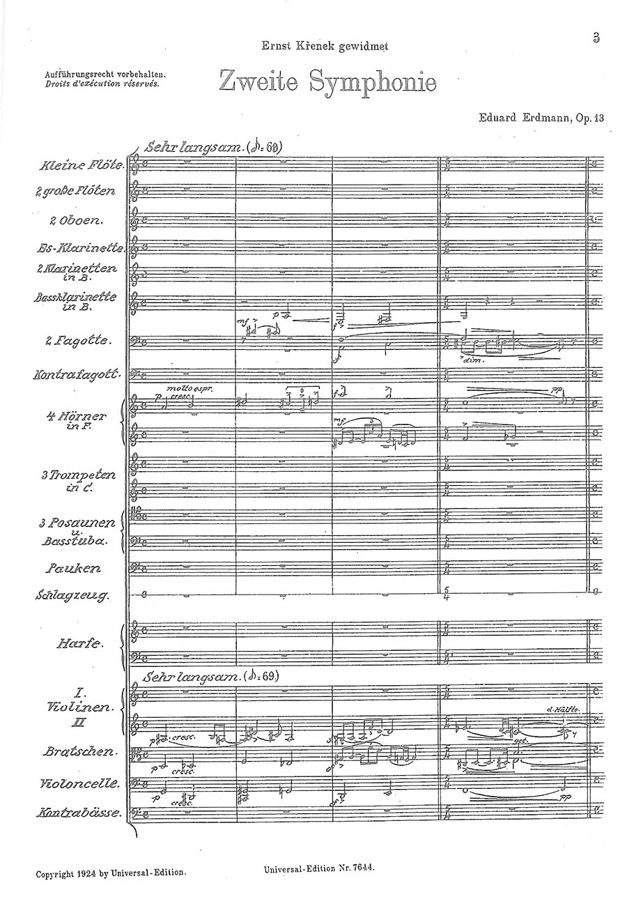 Erdmann: Symphony No. 2, Op. 13