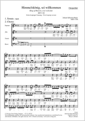 Bach: Himmelskönig, sei willkommen, BWV 182 (First Leipzig version in G Major)