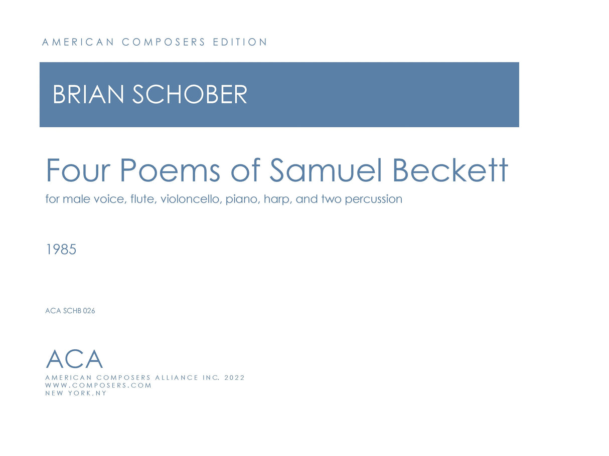 Schober: Four Poems of Samuel Beckett