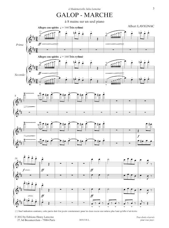 Lavignac: Galop - Marche