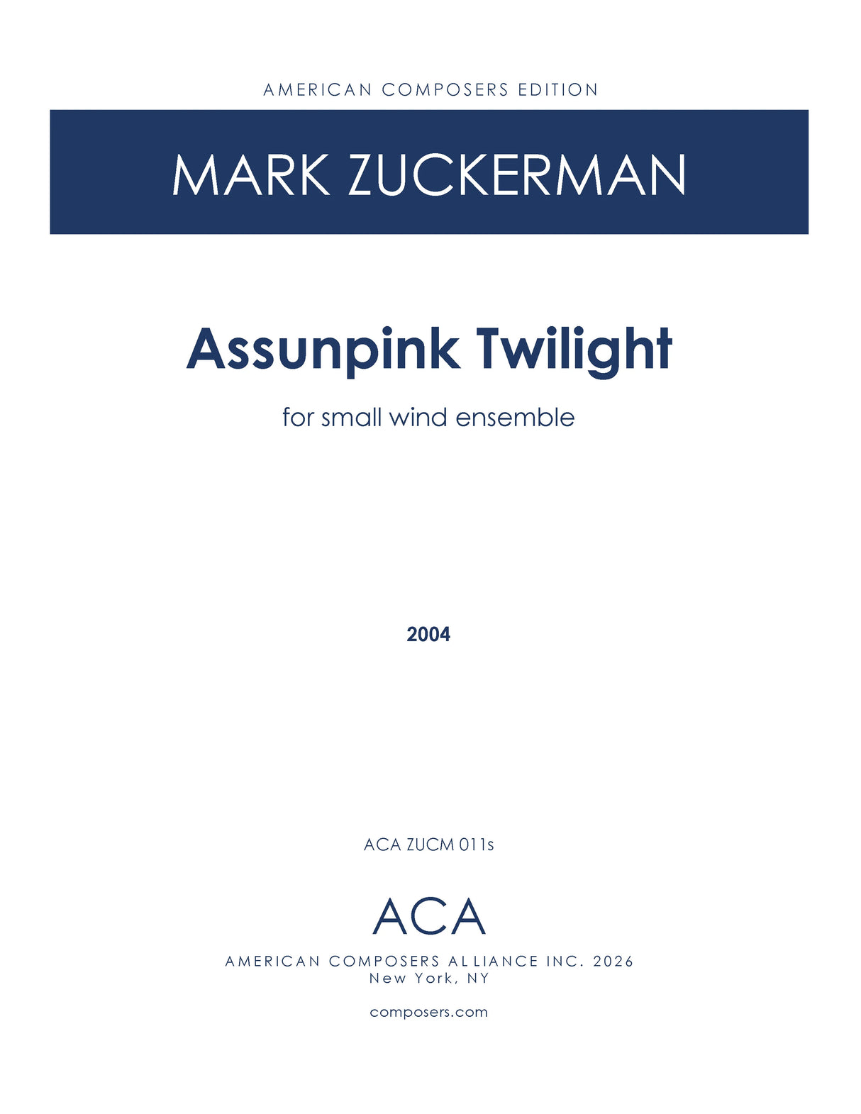 Zuckerman: Assunpink Twilight
