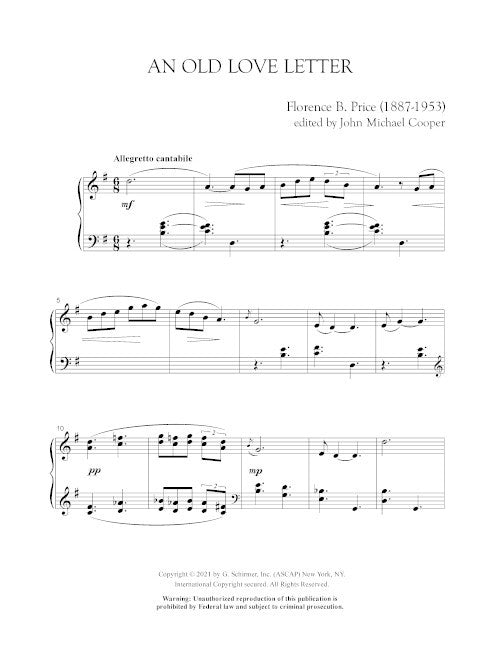 Price: An Old Love Letter