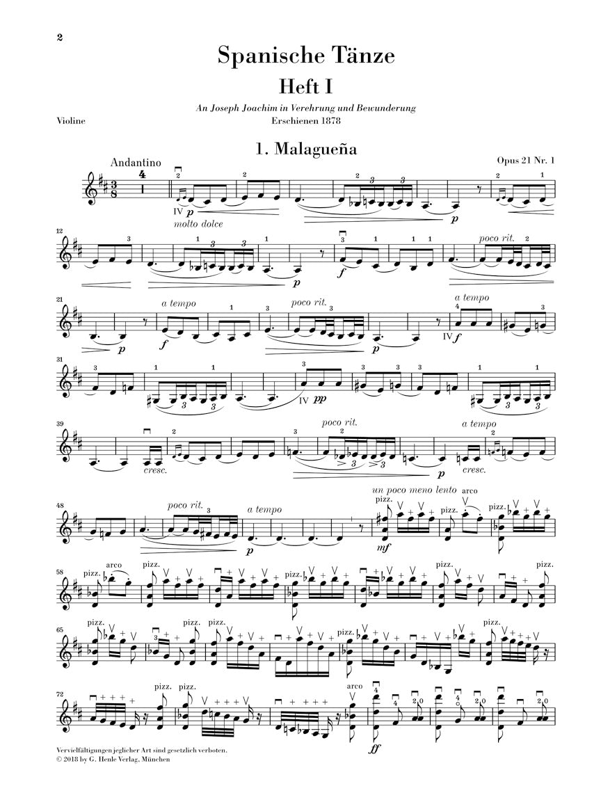 Sarasate: Spanish Dances for Violin and Piano