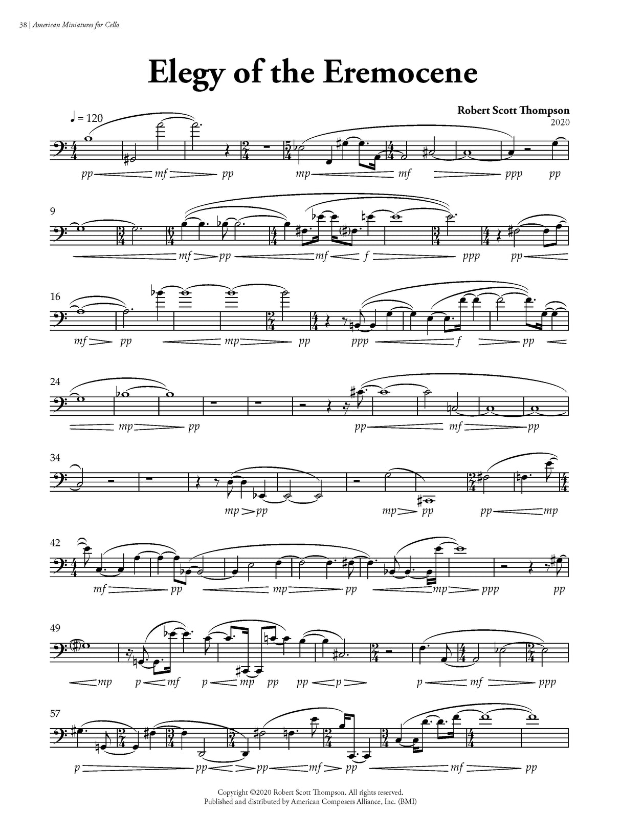 American Miniatures for Cello