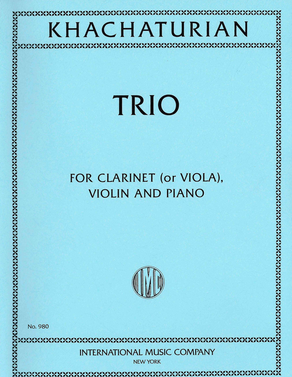Khachaturian: Trio for Clarinet, Violin and Piano