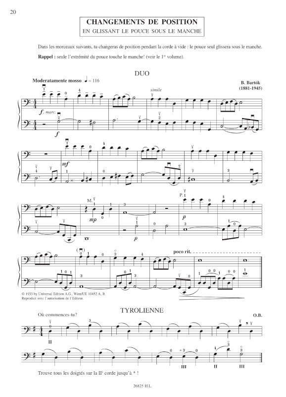 Bourin: Méthode de cello - Volume 2