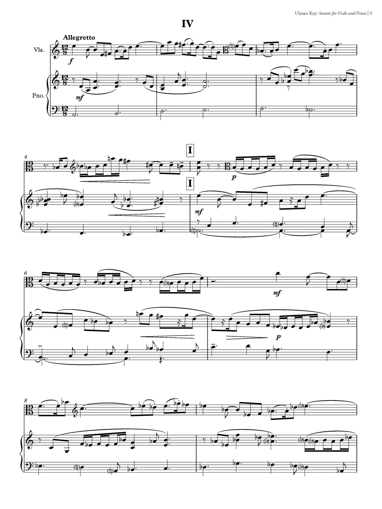 Kay: Viola Sonata