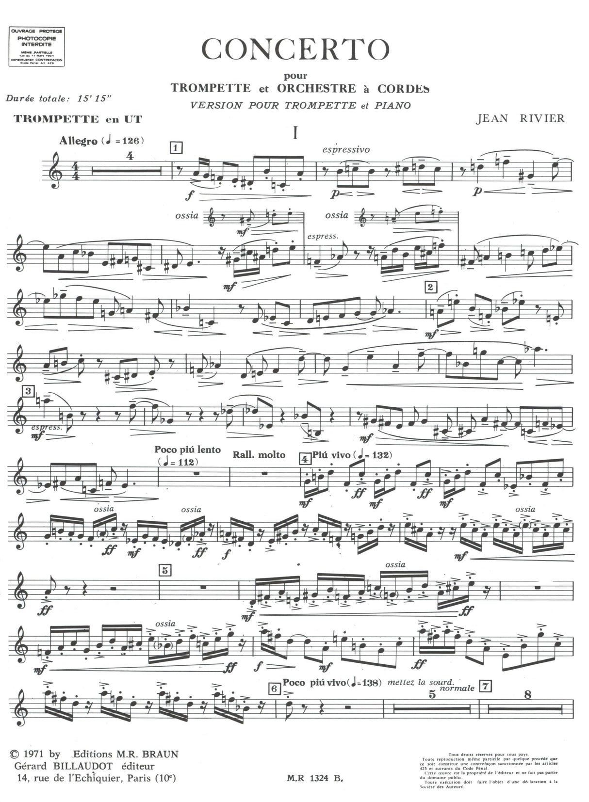 Rivier: Trumpet Concerto