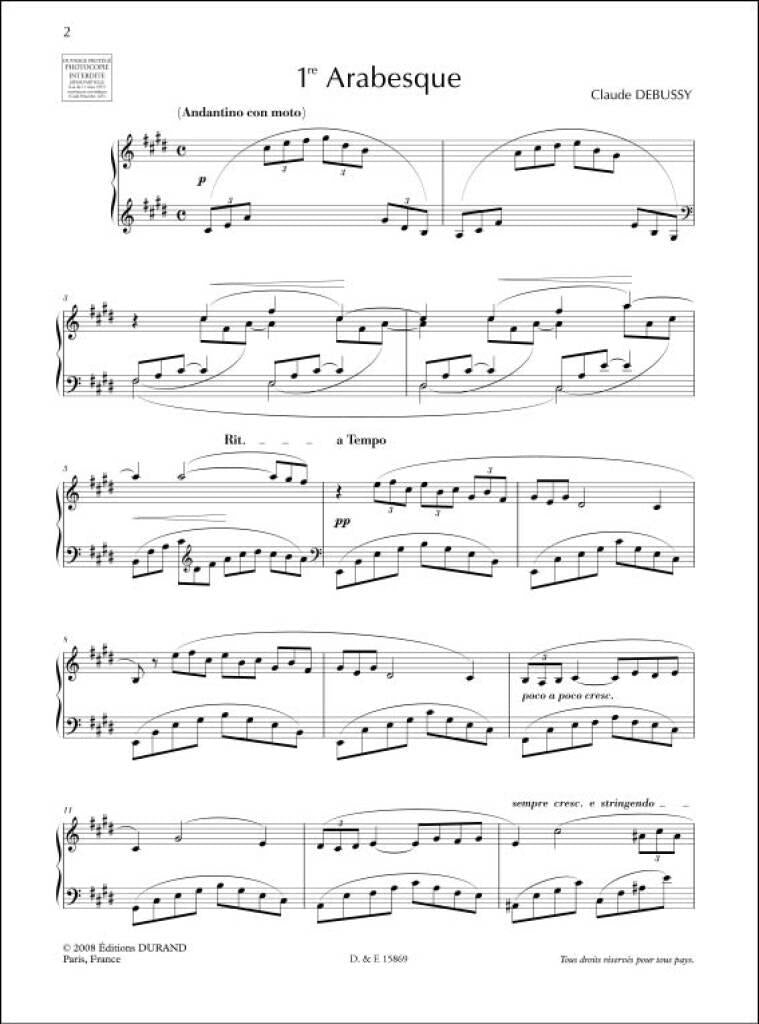 Debussy: Deux Arabesques