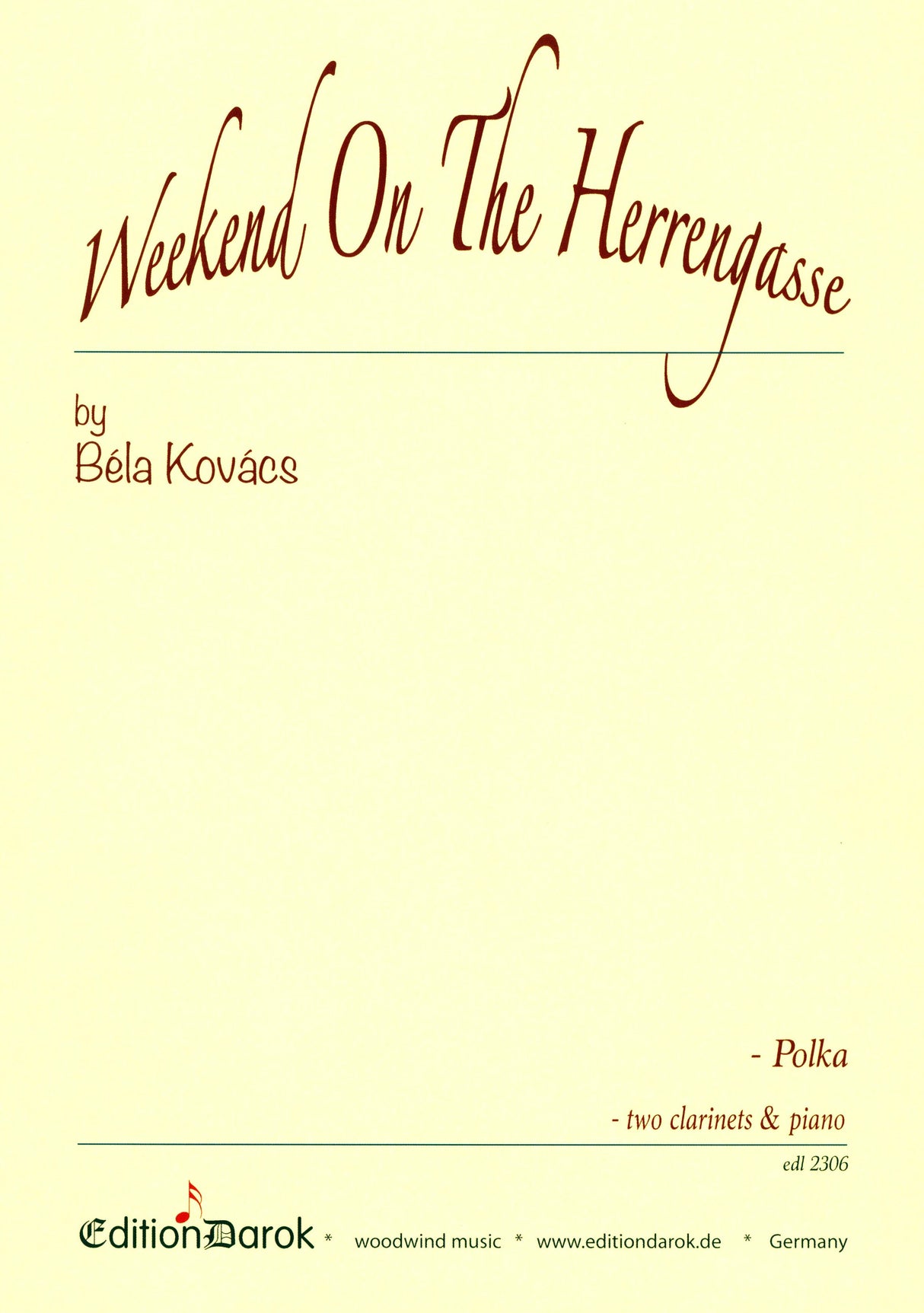 Kovács: Weekend on the Herrengasse