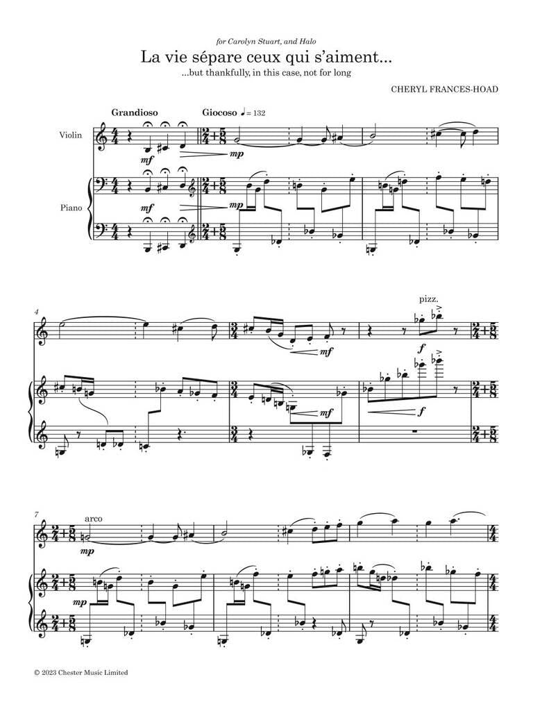 Frances-Hoad: La Vie Sépare Ceux Qui S'aiment