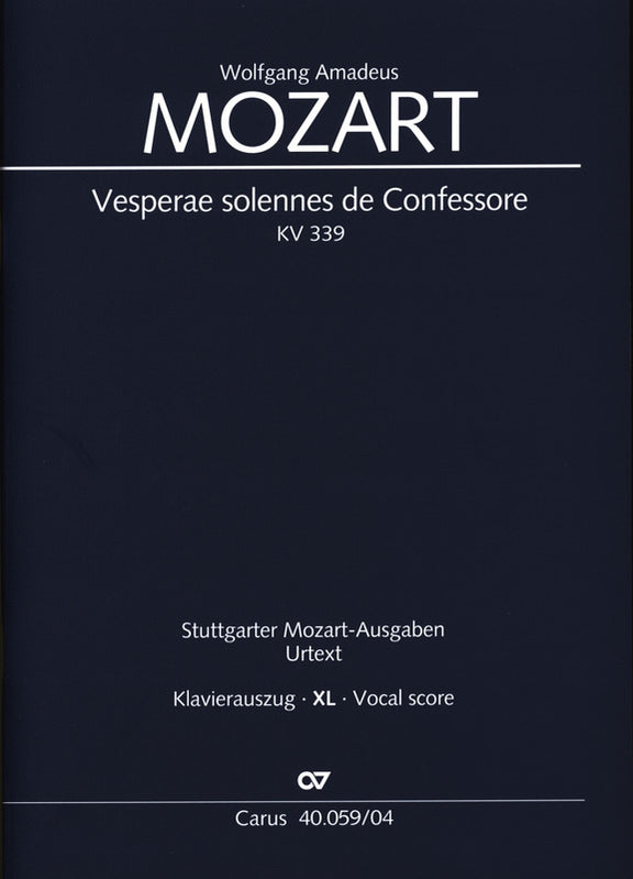 Mozart: Vesperae solennes de Confessore, K. 339