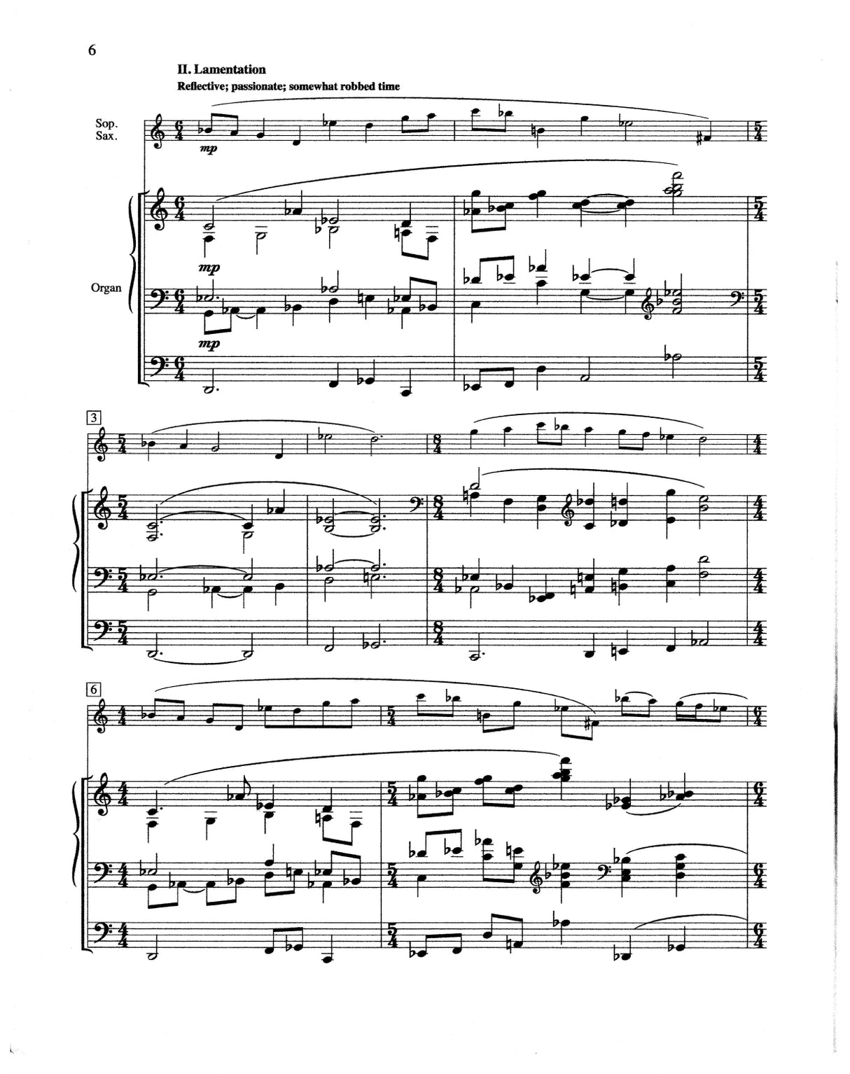 Cheatham: Suite for Soprano Saxophone and Organ