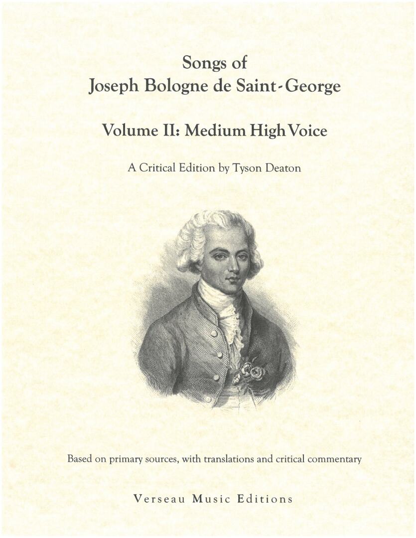 Songs of Joseph Bologne de Saint-George - Volume 2 (Medium High Voice)