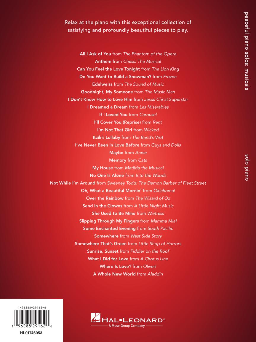 Peaceful Piano Solos: Musicals