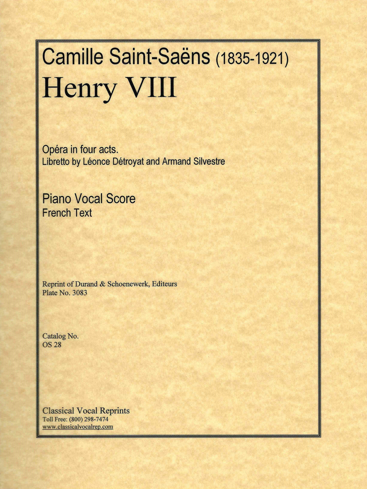 Saint-Saëns: Henry VIII