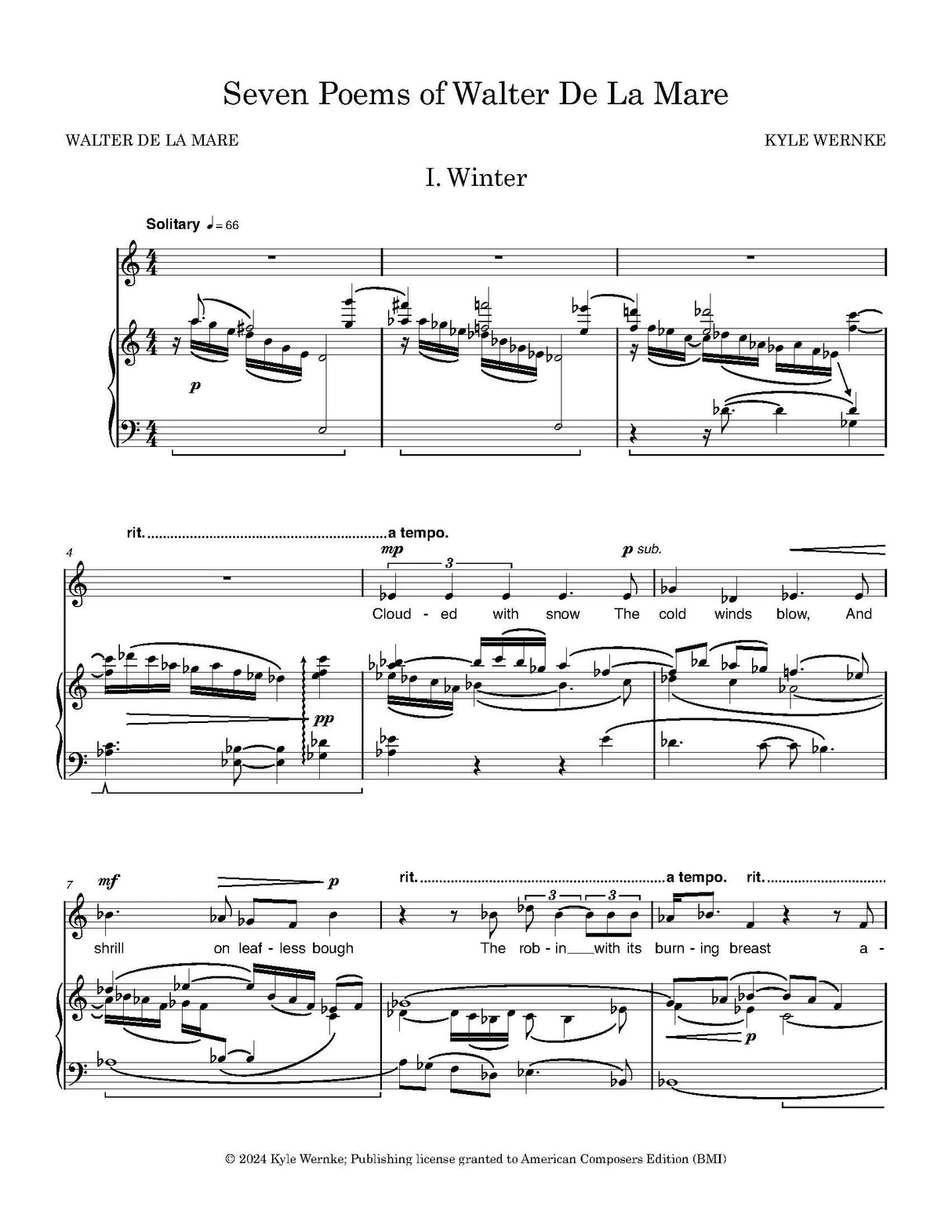 Wernke: 7 Poems of Walter De La Mare