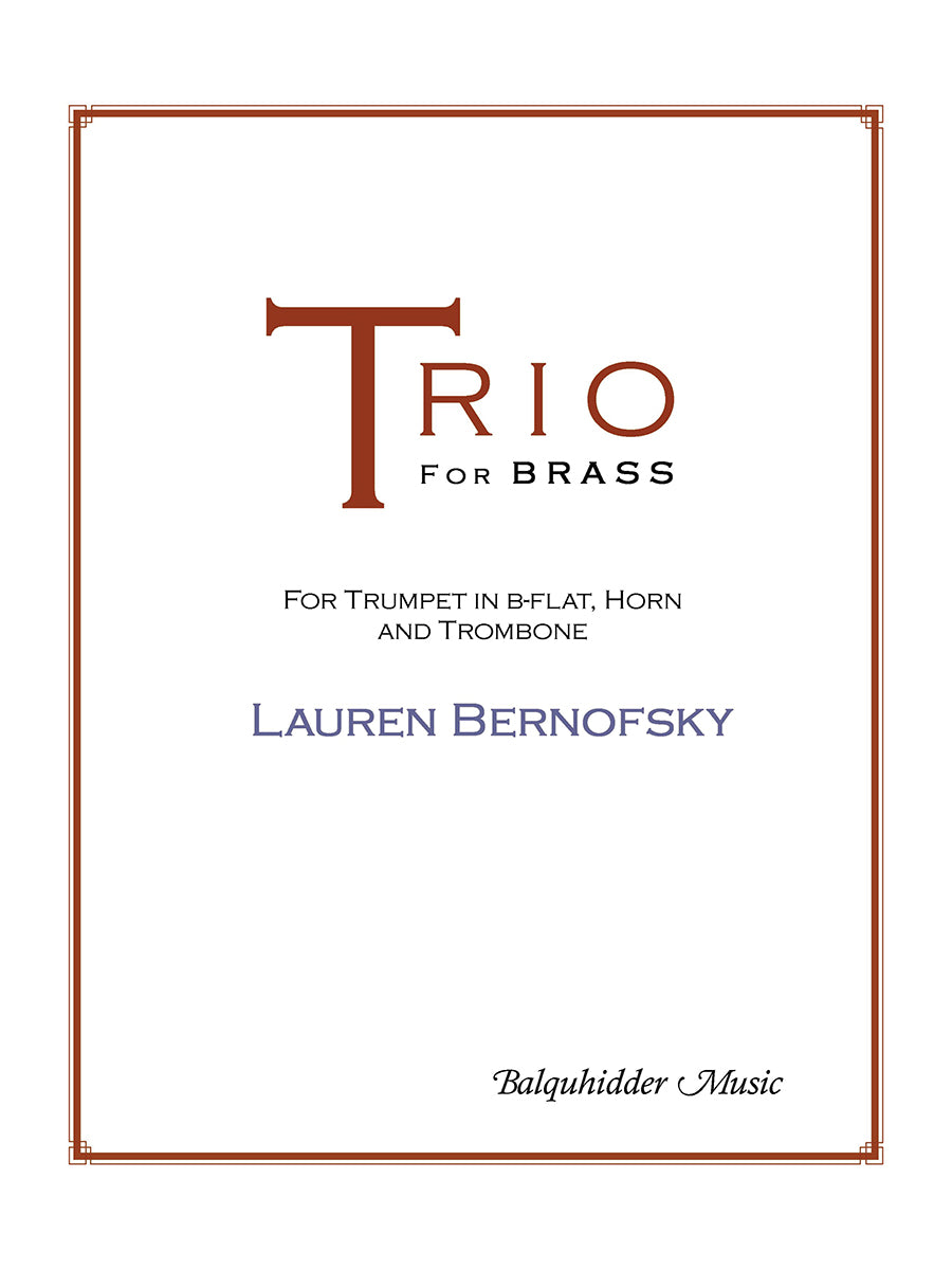 Bernofsky: Trio for Brass