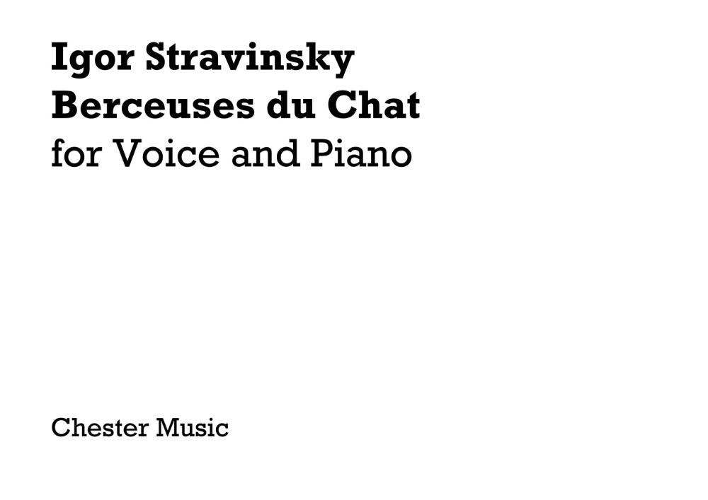 Stravinsky: Berceuses du chat