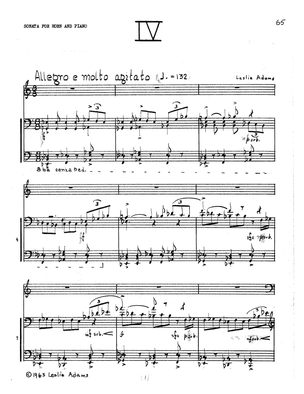 H.L. Adams: Horn Sonata