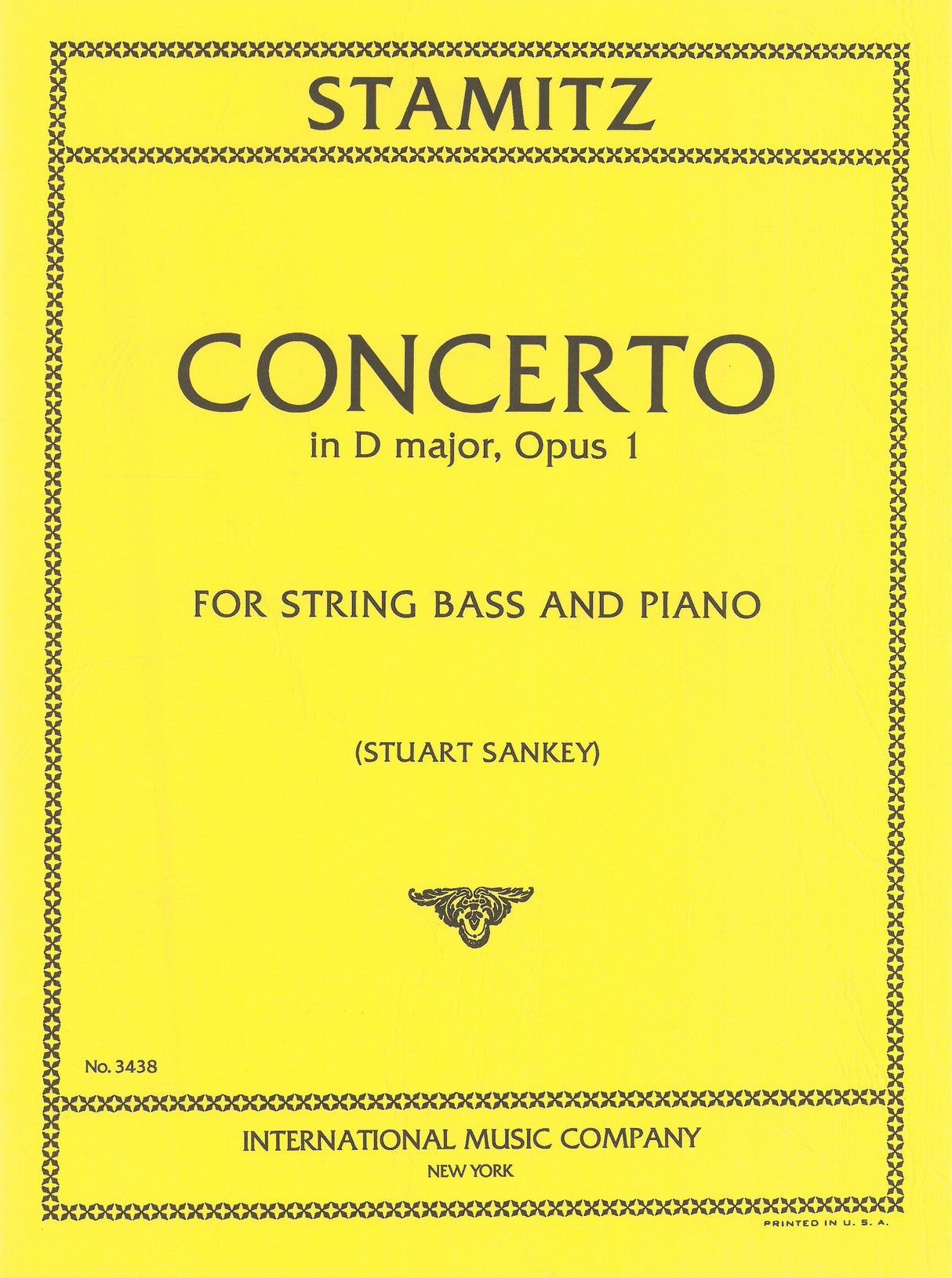 Stamitz: Concerto in D Major, Op. 1 (arr. for double bass & piano)