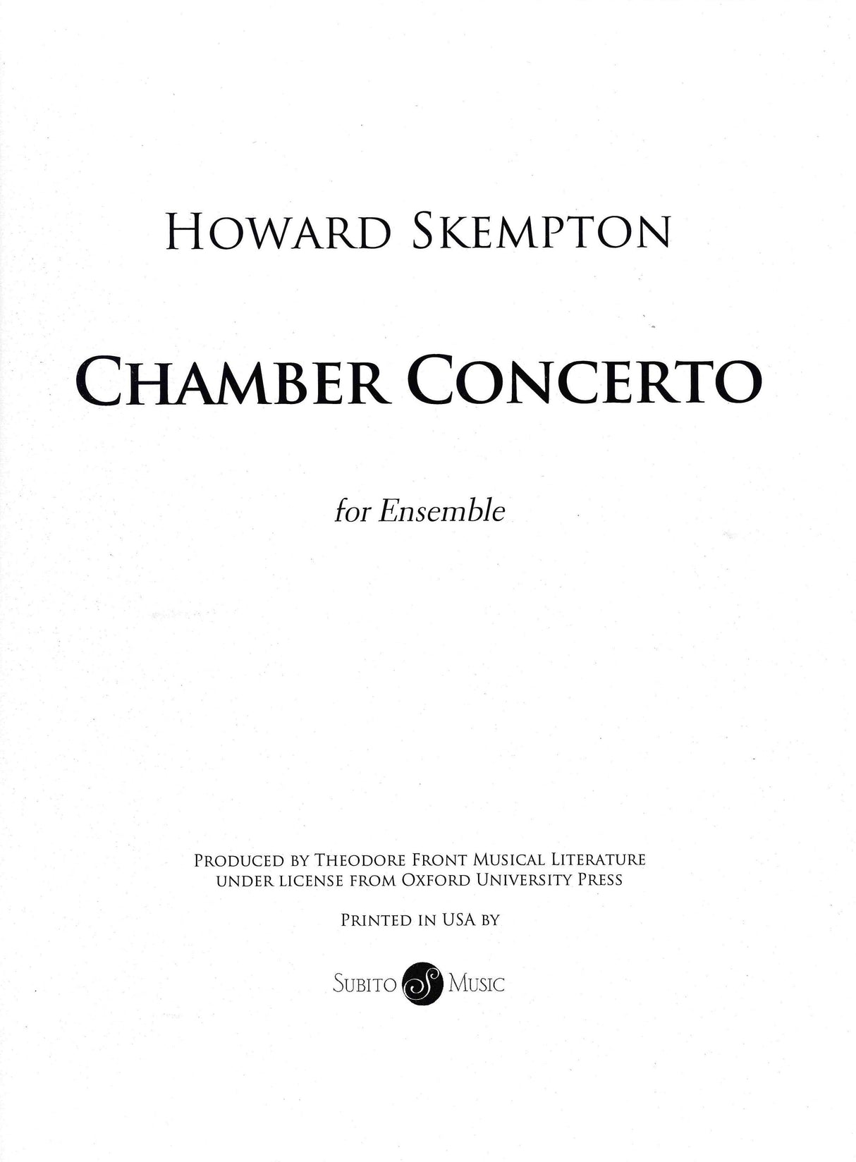 Skempton: Chamber Concerto