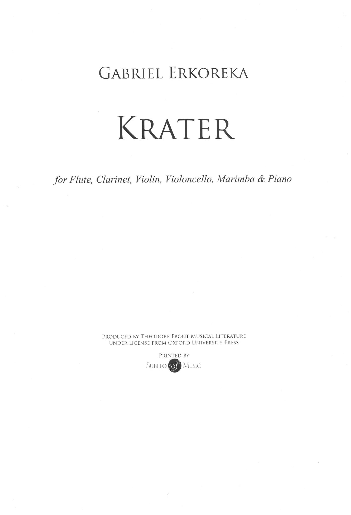 Erkoreka: Krater