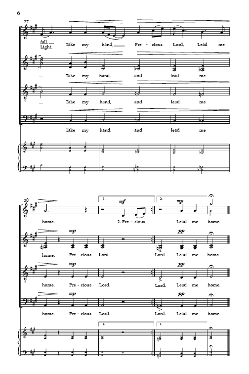 Precious Lord (arr. for SATB)