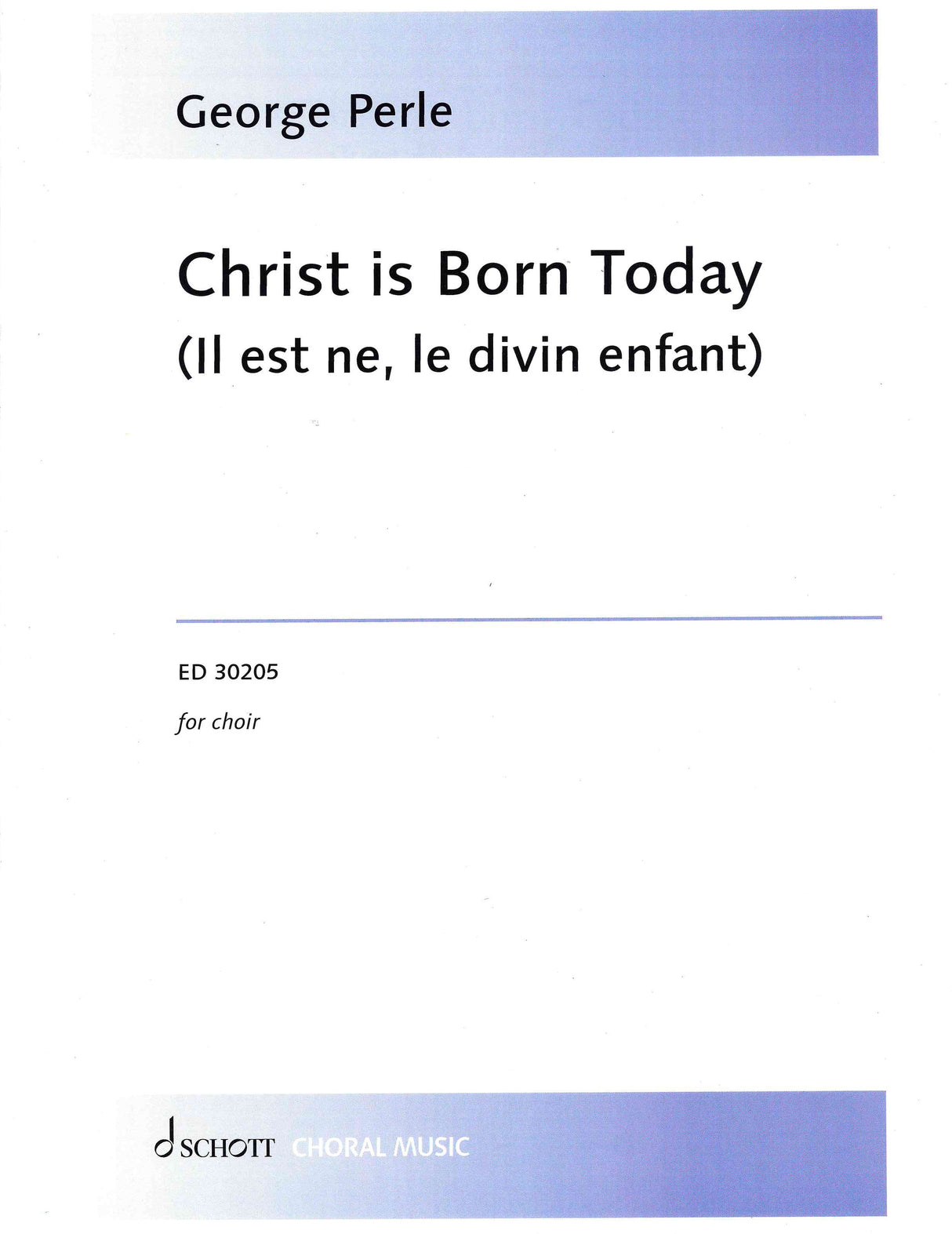 Perle: Christ Is Born Today (Il est ne, le divin enfant)