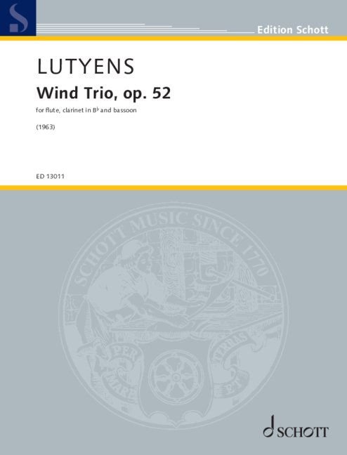 Lutyens: Wind Trio, Op. 52